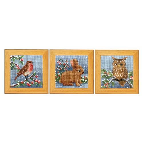 Vervaco Gezählter Kreuzstich Stickpackungen DIY Stickbilder Tiere im Winter 3er Wanddekoration Handarbeit Set für Erwachsene Zählmusterpackung ca. 8 x 8 cm Kreuzstichbilder Set Hausdeko Vervaco Gezählter Kreuzstich Stickpackungen DIY Stickbilder Tiere im Winter 3er Wanddekoration Handarbeit Set für Erwachsene Zählmusterpackung ca. 8 x 8 cm Kreuzstichbilder Set Hausdeko von Vervaco