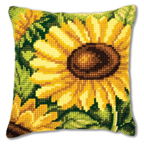 Vervaco Kreuzstich Stickpackungen Kissen Stickerei Set Anfänger Vorgedruckt Sonnenblume DIY Set Kreativ Set Für Erwachsene Dekoratives Kissen ca. 40 x 40 cm Bastelset Handwerker Haus Dekoration Vervaco Kreuzstich Stickpackungen Kissen Stickerei Set Anfänger Vorgedruckt Sonnenblume DIY Set Kreativ Set Für Erwachsene Dekoratives Kissen ca. 40 x 40 cm Bastelset Handwerker Haus Dekoration von Vervaco