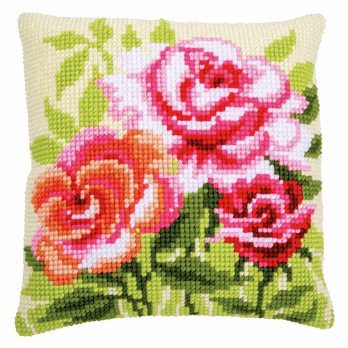 Vervaco Kreuzstichkissen "Rosen in der Nacht", Bild vorgezeichnet Vervaco Kreuzstichkissen "Rosen in der Nacht", Bild vorgezeichnet von Vervaco