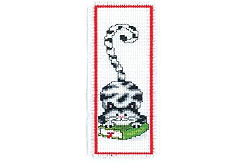 VERVACO Lesezeichen Kreuzstich Stickpackungen Gezählter Kreuzstich Set Katze und Buch DIY Set Erwachsene Sticken Lesen Zubehör Geschenk Zählmusterpackung ca. 6 x 20 cm Stickset für Anfänger VERVACO Lesezeichen Kreuzstich Stickpackungen Gezählter Kreuzstich Set Katze und Buch DIY Set Erwachsene Sticken Lesen Zubehör Geschenk Zählmusterpackung ca. 6 x 20 cm Stickset für Anfänger von Vervaco