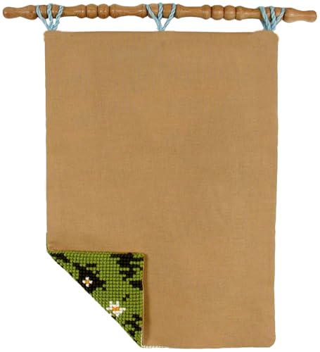 VERVACO Wandbehang Stoff RückenBEIGE Wanddeko Handarbeit Zubehör Basteln Erwachsene ca. 45 x 70 cm Nähen DIY Sticken Kreuzstich Kreatives Handwerk Nähzubehör Stoff von Vervaco