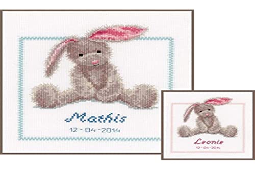VERVACO Gezählter Kreuzstich Stickpackungen Stickset Baby Geburt Kuscheliges Kaninchen Wanddekoration Handarbeit Set für Erwachsene Kreatives Handwerk ca. 19 x 21 cm Geburt Geschenk Hausdeko VERVACO Gezählter Kreuzstich Stickpackungen Stickset Baby Geburt Kuscheliges Kaninchen Wanddekoration Handarbeit Set für Erwachsene Kreatives Handwerk ca. 19 x 21 cm Geburt Geschenk Hausdeko von Vervaco