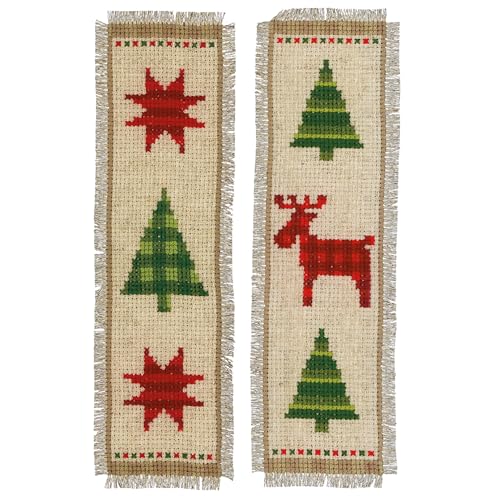 Vervaco Lesezeichen Kreuzstich Stickpackungen Gezählter Kreuzstich Karierte Weihnachtsbäume 2er DIY Set Erwachsene Sticken Lesen Zubehör Geschenk Handwerk ca. 6 x 20 cm Stickset für Anfänger Vervaco Lesezeichen Kreuzstich Stickpackungen Gezählter Kreuzstich Karierte Weihnachtsbäume 2er DIY Set Erwachsene Sticken Lesen Zubehör Geschenk Handwerk ca. 6 x 20 cm Stickset für Anfänger von Vervaco