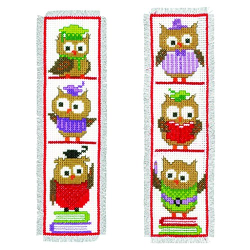 VERVACO Lesezeichen Kreuzstich Stickpackungen Gezählter Kreuzstich Intelligente Eulen 2er DIY Set Erwachsene Sticken Lesen Zubehör Geschenk Zählmusterpackung ca. 6 x 20 cm Stickset für Anfänger VERVACO Lesezeichen Kreuzstich Stickpackungen Gezählter Kreuzstich Intelligente Eulen 2er DIY Set Erwachsene Sticken Lesen Zubehör Geschenk Zählmusterpackung ca. 6 x 20 cm Stickset für Anfänger von Vervaco