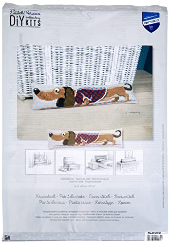 VERVACO Kreuzstich Stickpackungen Dekorative Zugluftstopper Vorgedruckt Kissen Dackel mit Jacke DIY Set Kreativ Set Für Erwachsene ca. 80 x 20 cm Bastelset Handwerker Haus Dekoration VERVACO Kreuzstich Stickpackungen Dekorative Zugluftstopper Vorgedruckt Kissen Dackel mit Jacke DIY Set Kreativ Set Für Erwachsene ca. 80 x 20 cm Bastelset Handwerker Haus Dekoration von Vervaco