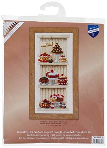 VERVACO Zählmuster Herrliche Törtchen Zählmusterpackung-Stickpackung im gezählten Kreuzstich, Baumwolle, Delicious Cakes, 17 x 37cm, PN-0150672 VERVACO Zählmuster Herrliche Törtchen Zählmusterpackung-Stickpackung im gezählten Kreuzstich, Baumwolle, Delicious Cakes, 17 x 37cm, PN-0150672 von Vervaco