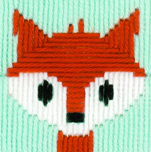 Vervaco Spannstich Stickpackung Fuchs, Baumwolle, Mehrfarbig, 9.5 x 9.5 x 0.3 cm von Vervaco