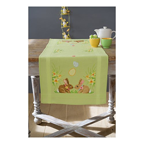 VERVACO Stickpackung Kreuzstich Set Vorgedruckt Tischläufer Kaninchen Stickdecken Vorgezeichnet DIY Basteln Kreativ Stickläufer zum Selbersticken 40 x 100 cm Stickset VERVACO Stickpackung Kreuzstich Set Vorgedruckt Tischläufer Kaninchen Stickdecken Vorgezeichnet DIY Basteln Kreativ Stickläufer zum Selbersticken 40 x 100 cm Stickset von Vervaco