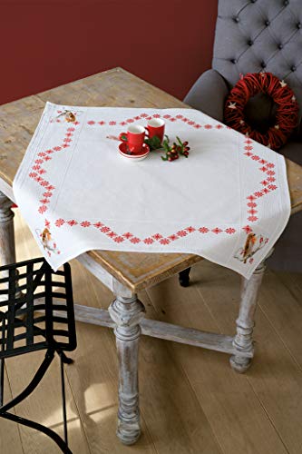 VERVACO Stickpackung Tischdecke Zählmusterpackung Kreuzstich Rotkehlchen Stickdecken zum Selbersticken Stickset Weihnachten Kreativ Set für Erwachsene 80 x 80 cm Kreatives Geschenk VERVACO Stickpackung Tischdecke Zählmusterpackung Kreuzstich Rotkehlchen Stickdecken zum Selbersticken Stickset Weihnachten Kreativ Set für Erwachsene 80 x 80 cm Kreatives Geschenk von Vervaco