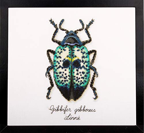 Vervaco Zählmusterpackung Blauer Käfer Aida Kreuzstickpackung zum Auszählen, weiß, 12 x 20 x 0,3 cm von Vervaco