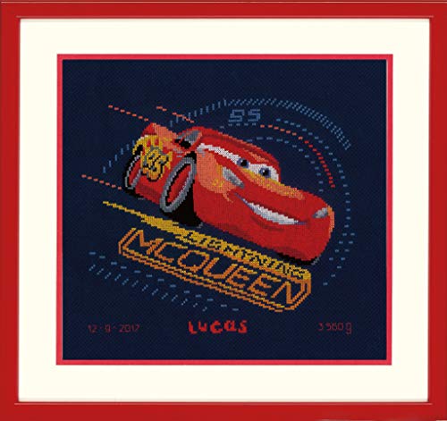 Vervaco WD Zählmusterpackung Lightning McQueen Aida Kreuzstickpackung zum Auszählen, weiß, 27 x 24 x 0,3 cm Vervaco WD Zählmusterpackung Lightning McQueen Aida Kreuzstickpackung zum Auszählen, weiß, 27 x 24 x 0,3 cm von Vervaco