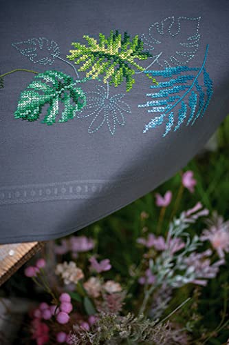Vervaco Kreuzstich Stickpackungen Tischdecke botanische Blätter Stickdecken Vorgezeichnet Basteln Erwachsene Kreativ Set Vorgedruckte Decke Sticken 80 x 80 cm Stickset DIY Sticken Set Vervaco Kreuzstich Stickpackungen Tischdecke botanische Blätter Stickdecken Vorgezeichnet Basteln Erwachsene Kreativ Set Vorgedruckte Decke Sticken 80 x 80 cm Stickset DIY Sticken Set von Vervaco