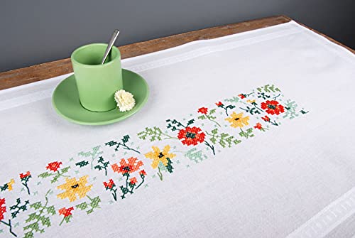 Vervaco Stickpackung Kreuzstich Set Vorgedruckt Tischläufer frische Blumen Stickdecken Vorgezeichnet DIY Basteln Erwachsene Kreativ Stickläufer zum Selbersticken 40 x 100 cm Stickset Vervaco Stickpackung Kreuzstich Set Vorgedruckt Tischläufer frische Blumen Stickdecken Vorgezeichnet DIY Basteln Erwachsene Kreativ Stickläufer zum Selbersticken 40 x 100 cm Stickset von Vervaco