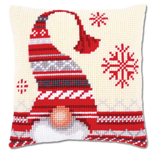 Vervaco Kreuzstich Stickpackungen Kissen Stickerei Set Anfänger Vorgedruckt Wichtel DIY Set Kreativ Set Für Erwachsene Dekoratives Kissen ca. 40 x 40 cm Bastelset Handwerker Haus Dekoration Vervaco Kreuzstich Stickpackungen Kissen Stickerei Set Anfänger Vorgedruckt Wichtel DIY Set Kreativ Set Für Erwachsene Dekoratives Kissen ca. 40 x 40 cm Bastelset Handwerker Haus Dekoration von Vervaco