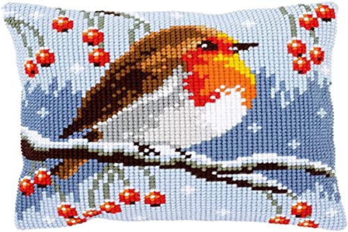 Vervaco Kreuzstich Stickpackungen Kissen Stickerei Set Anfänger Vorgedruckt Rotkehlchen im Winter DIY Set Kreativ Set Für Erwachseneca. 40 x 40 cm Bastelset Handwerker Haus Dekoration Vervaco Kreuzstich Stickpackungen Kissen Stickerei Set Anfänger Vorgedruckt Rotkehlchen im Winter DIY Set Kreativ Set Für Erwachseneca. 40 x 40 cm Bastelset Handwerker Haus Dekoration von Vervaco