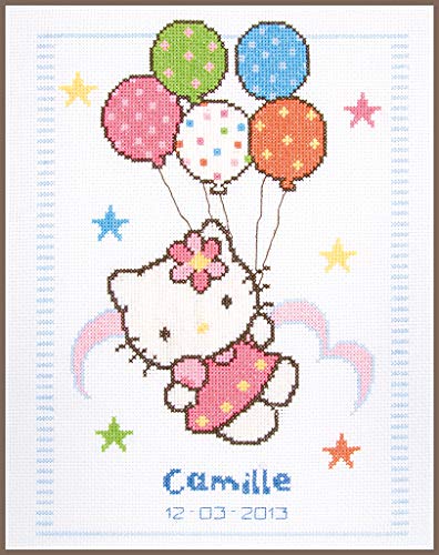 Vervaco Zählmuster Hello Kitty Zählmusterpackung-Stickpackung im gezählten Kreuzstich, Baumwolle, Mehrfarbig, 23 x 30 x 0.3 cm Vervaco Zählmuster Hello Kitty Zählmusterpackung-Stickpackung im gezählten Kreuzstich, Baumwolle, Mehrfarbig, 23 x 30 x 0.3 cm von Vervaco