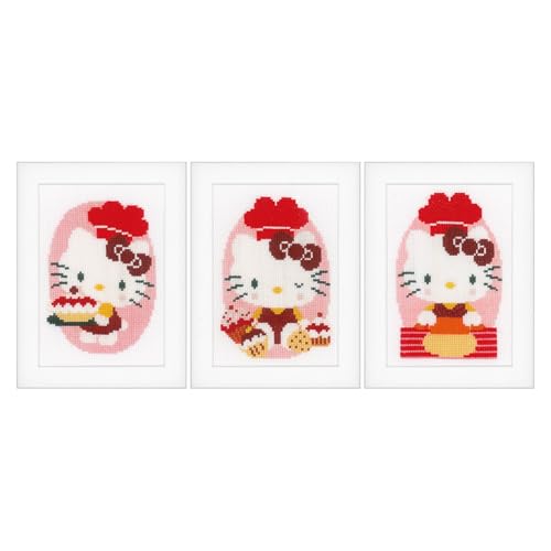 Vervaco Lesezeichen Stickpackungen Gezählter Hello Kitty 3er Wanddekoration Handarbeit Erwachsene Zählmusterpackung Kreuzstichbilder Hausdeko Kreuzstich Set Zählmuster, Baumwolle, Weiß, 8x12cm, 3 Vervaco Lesezeichen Stickpackungen Gezählter Hello Kitty 3er Wanddekoration Handarbeit Erwachsene Zählmusterpackung Kreuzstichbilder Hausdeko Kreuzstich Set Zählmuster, Baumwolle, Weiß, 8x12cm, 3 von Vervaco