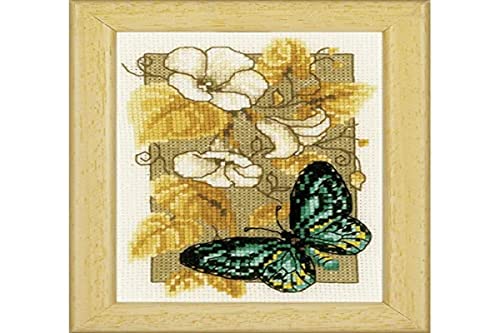 VERVACO Gezählter Kreuzstich Stickpackungen DIY Stickbilder Schmetterling auf Blumen Wanddekoration Handarbeit Set für Erwachsene Zählmusterpackung ca. 8 x 12 cm Kreuzstichbilder Set Hausdeko VERVACO Gezählter Kreuzstich Stickpackungen DIY Stickbilder Schmetterling auf Blumen Wanddekoration Handarbeit Set für Erwachsene Zählmusterpackung ca. 8 x 12 cm Kreuzstichbilder Set Hausdeko von Vervaco