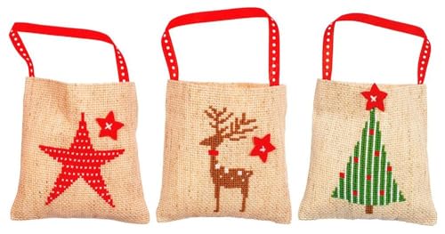 Vervaco Zählmusterpackung Stickset Säckchen Weihnachten 3er DIY Gezählter Kreuzstich Stickpackungen Basteln Erwachsene Kreativ Set 9 x 9 cm Stickset für Anfänger Stoffbeutel zum Sticken Vervaco Zählmusterpackung Stickset Säckchen Weihnachten 3er DIY Gezählter Kreuzstich Stickpackungen Basteln Erwachsene Kreativ Set 9 x 9 cm Stickset für Anfänger Stoffbeutel zum Sticken von Vervaco