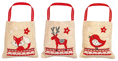 Vervaco Zählmusterpackung Stickset Säckchen Weihnachten Tiere 3er DIY Gezählter Kreuzstich Stickpackungen Basteln Erwachsene Kreativ Set 9 x 9 cm Stickset für Anfänger Stoffbeutel zum Sticken Vervaco Zählmusterpackung Stickset Säckchen Weihnachten Tiere 3er DIY Gezählter Kreuzstich Stickpackungen Basteln Erwachsene Kreativ Set 9 x 9 cm Stickset für Anfänger Stoffbeutel zum Sticken von Vervaco
