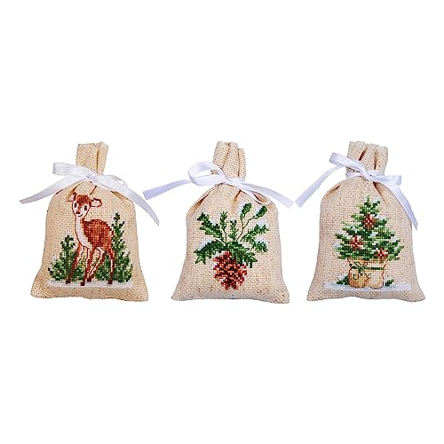 Vervaco Zählmusterpackung Stickset Säckchen Winter 3er DIY Gezählter Kreuzstich Stickpackungen Basteln Erwachsene Kreativ Set 8 x 12 cm Stickset für Anfänger Stoffbeutel zum Sticken Vervaco Zählmusterpackung Stickset Säckchen Winter 3er DIY Gezählter Kreuzstich Stickpackungen Basteln Erwachsene Kreativ Set 8 x 12 cm Stickset für Anfänger Stoffbeutel zum Sticken von Vervaco