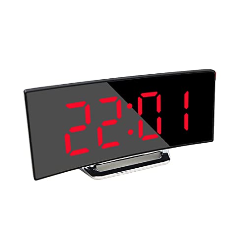 Verve Jelly Digitaler Wecker, LED-Nachttischwecker, Netzbetrieben, Wecker mit Nachtlicht für Schlafzimmer, gebogenes 7-Zoll-Display, 2 Helligkeitsstufen, Wiederholung, 12/24h, USB-Ladegerät, Reise u Verve Jelly Digitaler Wecker, LED-Nachttischwecker, Netzbetrieben, Wecker mit Nachtlicht für Schlafzimmer, gebogenes 7-Zoll-Display, 2 Helligkeitsstufen, Wiederholung, 12/24h, USB-Ladegerät, Reise u von Verve Jelly
