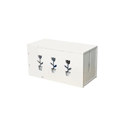 Kabelbox weiß Abnehmbar I 36 x 13.5 x 11 cm Kabelorganisation zum Verstecken von Kabelsalat und Steckdosenleisten, Kabelmanagement-Box zum Kabel verstecken bei Kabelsalat von Verve Jelly