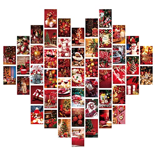 Verve Jelly 50-teiliges Weihnachten Wand-Collage-Set ästhetisches Bild Wand Collagen Set Album-Cover Retro ästhetische Poster einzigartige Indie-Raumdekoration Wand-Collagen-Kit für Raumdekoration von Verve Jelly