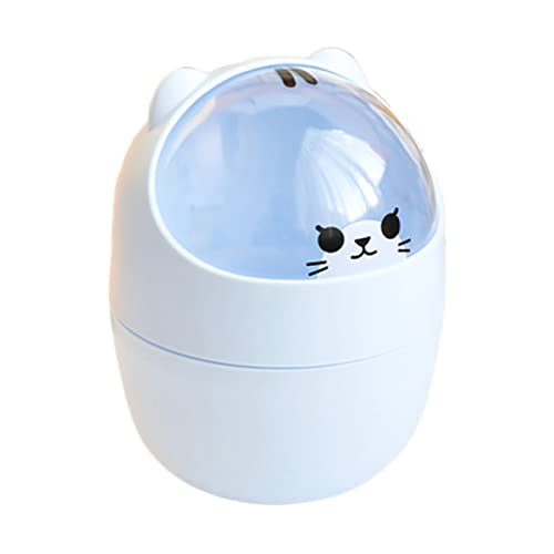 Verve Jelly Mini Desktop Mülleimer kleiner Mülleimer in Bärenform tragbarer Tischabfalleimer niedlicher Mülleimer für das Home Office, Blau, 11 x 15,5 cm, 4 l von Verve Jelly