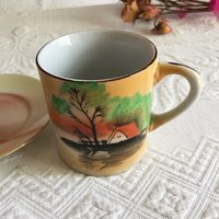 Jahrgang Noritake Herbst Sonnenuntergang Weizen Bauernhof Becher Stil Tasse Und Untertasse Set. Hergestellt in Japan von VeryVictorianStudio