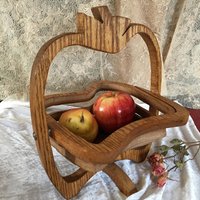 Vintage Holz Obstschale. Handgefertigte Ausgeschnitten Obstkorb Schale Falten. Speichern Sie So Flach Korb Auf Ständer, Erstreckt Sich Bis Obst in von VeryVictorianStudio