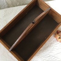 Vintage Holz Tragekiste. Handgemachte Hölzerne Silberwaren, Buchstabe, Tragebox. Von Larry R. Amspacher 1986. Hält Alles Aus. Signierte Box von VeryVictorianStudio