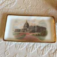 Vintage Limoges The Capitol Plate Oder Mt. Vernon, Va Porzellan Schale Für Pins Schmuckstücke. T & V Frankreich. Wähle Deinen Teller Aus von VeryVictorianStudio