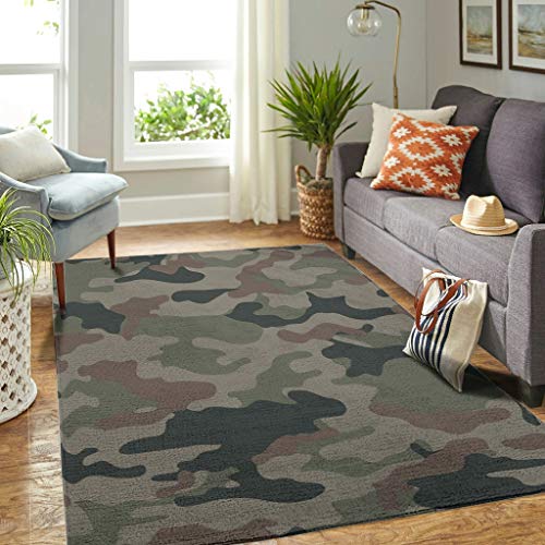 Veryday Camouflage Teppich Luxury Wohnzimmer Teppich als Fußmatte Schmutzfangmatte für Schlafzimmer Küche White 50x80cm von Veryday