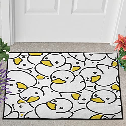 Veryday Ente Tiere Fußmatte Türmatte Eingangsmatte Fußabtreter Fußabstreifer Türvorleger Schmutzmatte Sauberlaufmatte Haustürmatte für Eingangsbereich White 60x90cm von Veryday