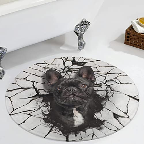 Veryday French Bulldog Rund Teppich Dekorativ Schlafzimmer Teppich als Türmatte Eingangsmatte Haustürmatte für Kinderzimmer Flur Multicolor Einheitsgröße von Veryday