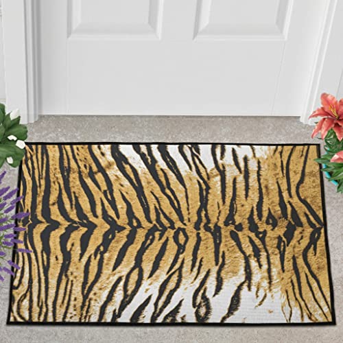 Veryday Tiger Tiere Fußmatte Türmatte Eingangsmatte Fußabtreter Fußabstreifer Türvorleger Schmutzfangmatte Sauberlaufmatte Haustürmatte für Haustür White 40x60cm von Veryday