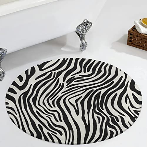 Veryday Zebra Rund Teppich Luxury Wohnzimmerteppich als Fußmatte Fußabstreifer Haustürmatte für Kinderzimmer Schlafzimmer White Einheitsgröße von Veryday