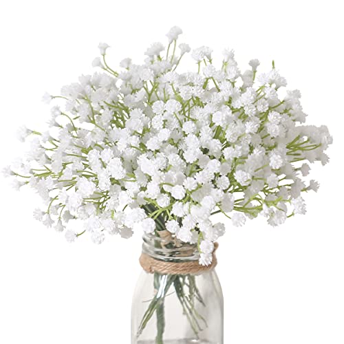 Veryhome 10 Stück Künstlich Gypsophila Schleierkraut Künstliche Blume Weiß Flumensträuße 30 Bündel für DIY Blumensträuße Arrangement Hochzeit Home Decor（vase Nicht enthalten） von Veryhome