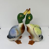 Vintage Mallard Ducks Salz - Und Pfefferstreuer Set Grün Blau Braun Gans Gander von VeryvintageByKatelyn