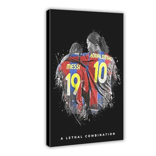 Abstrakte Fußballkunst, Lionel Messi Ronaldinho, Poster, Leinwandposter, Wandkunst, Dekordruck, Bild Gemälde für Wohnzimmer, Schlafzimmer, Dekoration, Rahmen-Stil, 40 x 60 cm Abstrakte Fußballkunst, Lionel Messi Ronaldinho, Poster, Leinwandposter, Wandkunst, Dekordruck, Bild Gemälde für Wohnzimmer, Schlafzimmer, Dekoration, Rahmen-Stil, 40 x 60 cm von VesFy