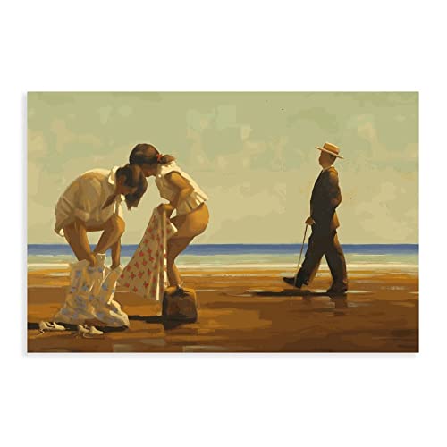 Jack Vettriano Poster 18 Leinwand Poster Wandkunst Dekor Druck Bild Gemälde für Wohnzimmer Schlafzimmer Dekoration ungerahmt 60 x 90 cm von VesFy