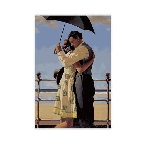 Jack Vettriano Poster 43 Leinwand Poster Schlafzimmer Dekor Sport Landschaft Büro Zimmer Dekor Geschenk Unrahmen-Stil 20 x 30 cm von VesFy