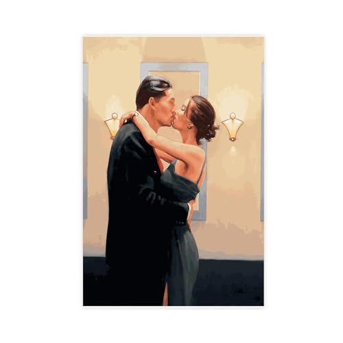 Jack Vettriano Poster 46 Leinwand Poster Wandkunst Dekor Druck Bild Gemälde für Wohnzimmer Schlafzimmer Dekoration ungerahmt 50 x 75 cm von VesFy