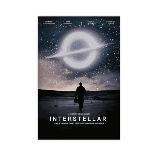 VesFy Interstellar Filmposter auf Leinwand, Poster, Wandkunst, Dekor, Bild, Gemälde für Wohnzimmer, Schlafzimmer, Dekoration, ungerahmt, 30 x 45 cm von VesFy