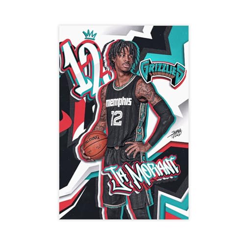 VesFy Ja Morant Sport Basketball Poster 29 Leinwand Poster Schlafzimmer Dekor Sport Landschaft Büro Zimmer Dekor Geschenk ungerahmt 40 x 60 cm von VesFy