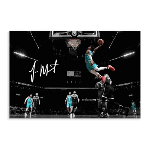 VesFy Ja Morant Sport Basketball Poster Leinwand Poster Wandkunst Dekor Druck Bild Gemälde für Wohnzimmer Schlafzimmer Dekoration ungerahmt 60 x 90 cm von VesFy