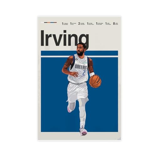 VesFy Kyrie Irving Basketball-Poster 19, Leinwand-Poster, Schlafzimmer, Dekoration, Sport, Landschaft, Büro, Raumdekoration, Geschenk, ungerahmt, 60 x 90 cm von VesFy