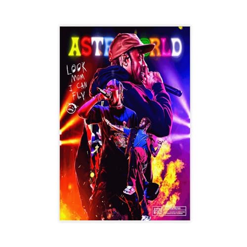 VesFy Travis Album Cover Scott Art Musik Poster 2 Leinwand Poster Schlafzimmer Dekor Sport Landschaft Büro Zimmer Dekor Geschenk Unrahmen-Stil 40 x 60 cm von VesFy