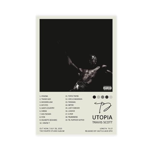 VesFy Travis Poster, Scott Utopia, Albumcover-Poster, 2 Leinwand-Poster, Schlafzimmer-Dekor, Sportlandschaft, Büro, Raumdekoration, Geschenk, ungerahmt, 30 x 45 cm VesFy Travis Poster, Scott Utopia, Albumcover-Poster, 2 Leinwand-Poster, Schlafzimmer-Dekor, Sportlandschaft, Büro, Raumdekoration, Geschenk, ungerahmt, 30 x 45 cm von VesFy